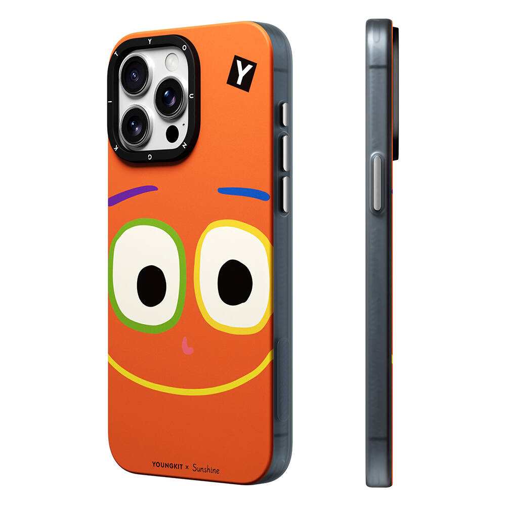 Apple iPhone 15 Pro Max Uyumlu Kılıf Magsafe Şarj Özellikli Sunshine Tasarımlı Youngkit Daily Happy Serisi Kapak - 1