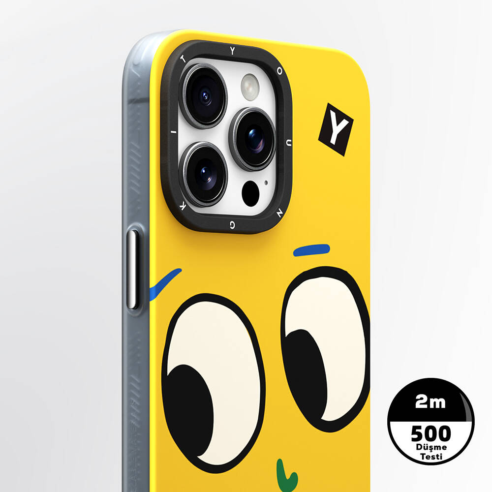 Apple iPhone 15 Pro Max Uyumlu Kılıf Magsafe Şarj Özellikli Sunshine Tasarımlı Youngkit Daily Happy Serisi Kapak - 6