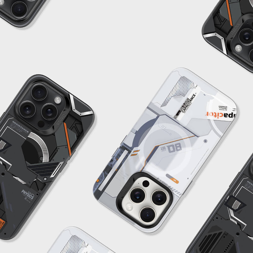 Apple iPhone 15 Pro Uyumlu Kılıf MagSafe Şarj Özellikli Mekanik Tasarımlı Benks Perspective Serisi Kapak - 4