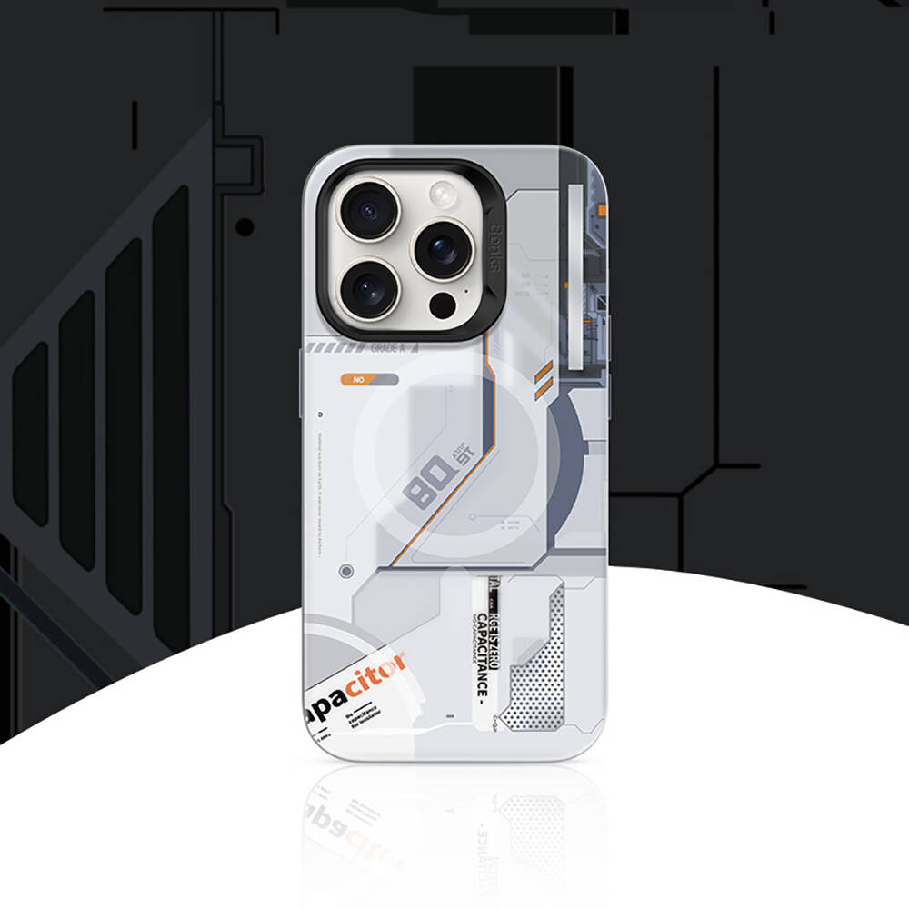 Apple iPhone 15 Pro Uyumlu Kılıf MagSafe Şarj Özellikli Mekanik Tasarımlı Benks Perspective Serisi Kapak - 5