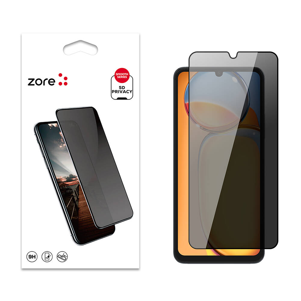 Xiaomi Redmi 13C Uyumlu Zore New 5D Privacy Temperli Ekran Koruyucu - 1