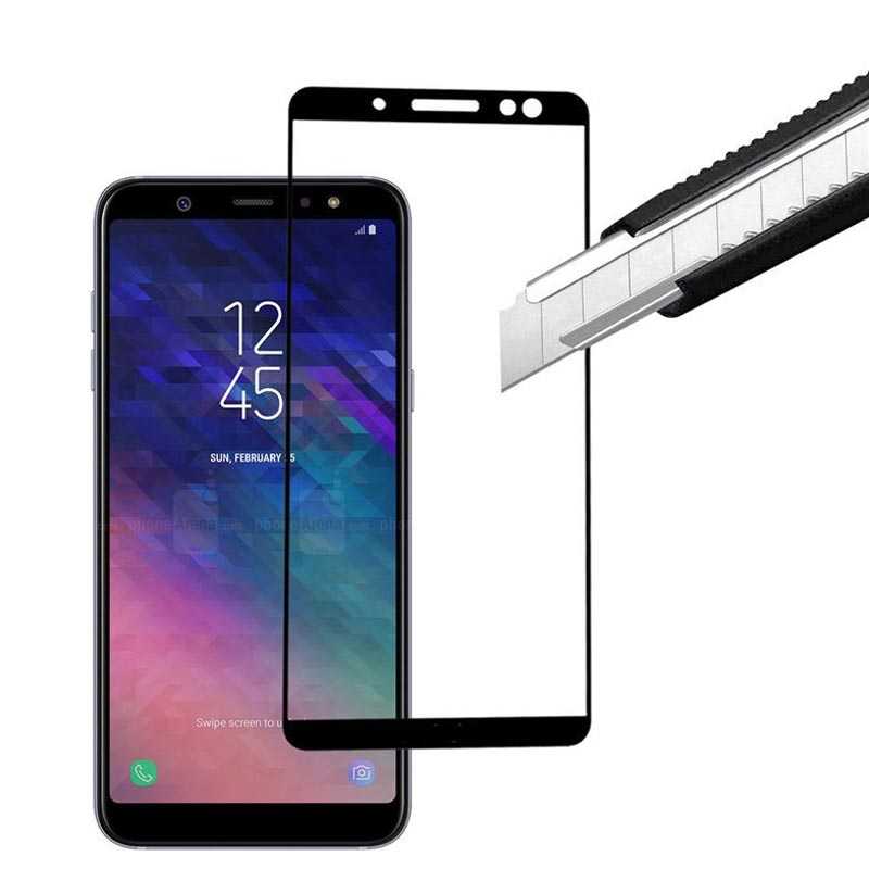 Samsung Galaxy A6 Plus 2018 Uyumlu Zore Kenarları Kırılmaya Dayanıklı Cam Ekran Koruyucu