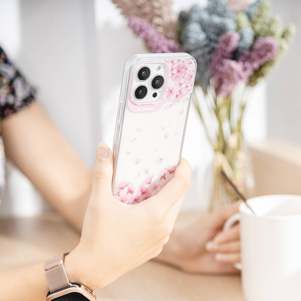 Apple iPhone 14 Pro Max Uyumlu Kılıf Çift IMD Baskılı Lisanslı Switcheasy Artist Sakura Kapak - 5
