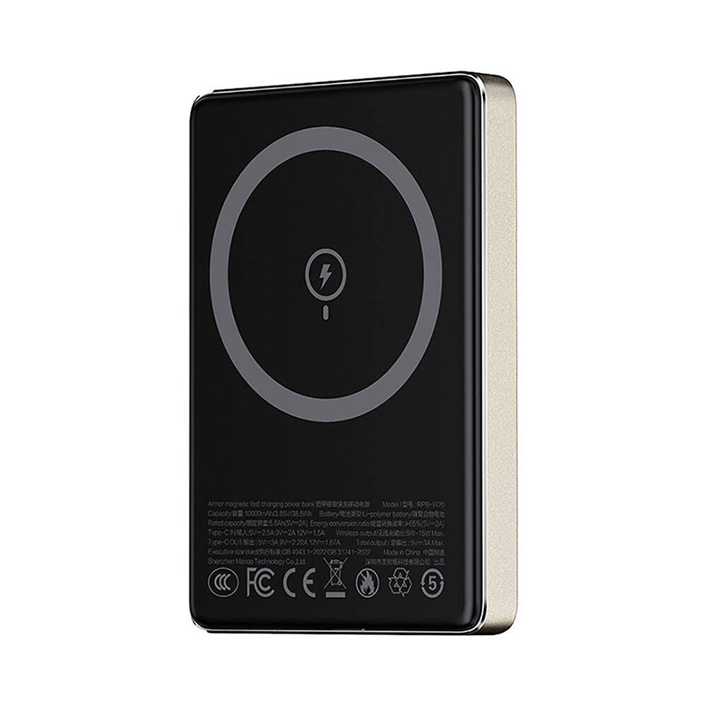 Recci RPB-W26 Armor Serisi Ultra İnce PD 20W Hızlı Şarj Özellikli Wireless Powerbank 15W 10000mAh - 1