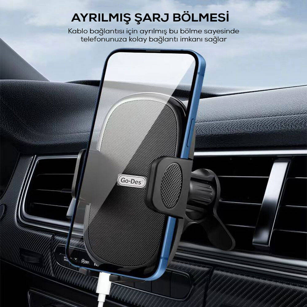 Go Des GD-HD936 360° Dönebilen ve Uzayan Başlıklı Araç Telefon Tutucu - 4