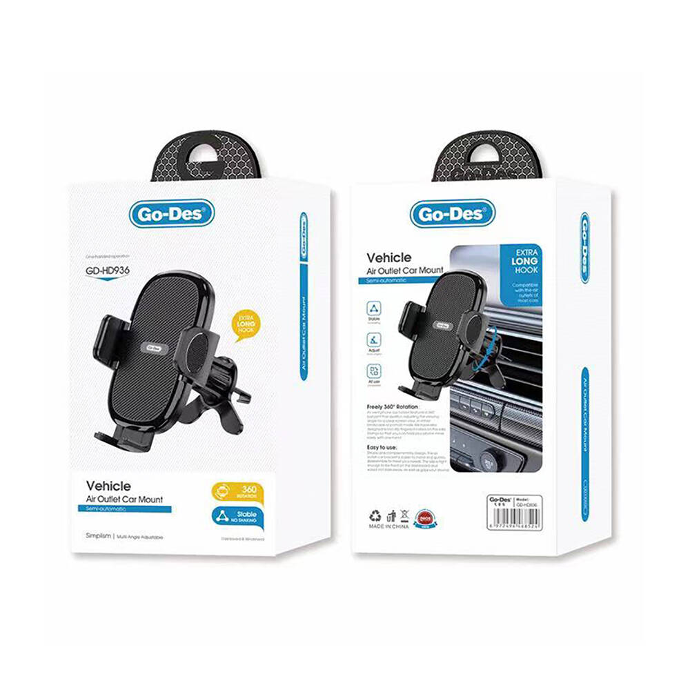 Go Des GD-HD936 360° Dönebilen ve Uzayan Başlıklı Araç Telefon Tutucu - 12