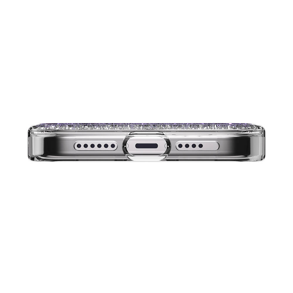 Apple iPhone 15 Pro Max Uyumlu Kılıf Magsafe Şarj Özellikli Parlayan Simli Şeffaf Lisanslı Switcheasy Starfield-M Kapak - 7