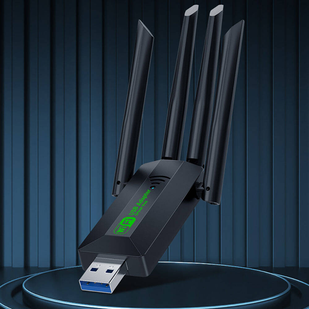 Go Des GD-BT318 Çift Bantlı 1200m 300Mbps 4 Antenli Kablosuz İnternet Sağlayıcı USB WiFi Adaptör - 3