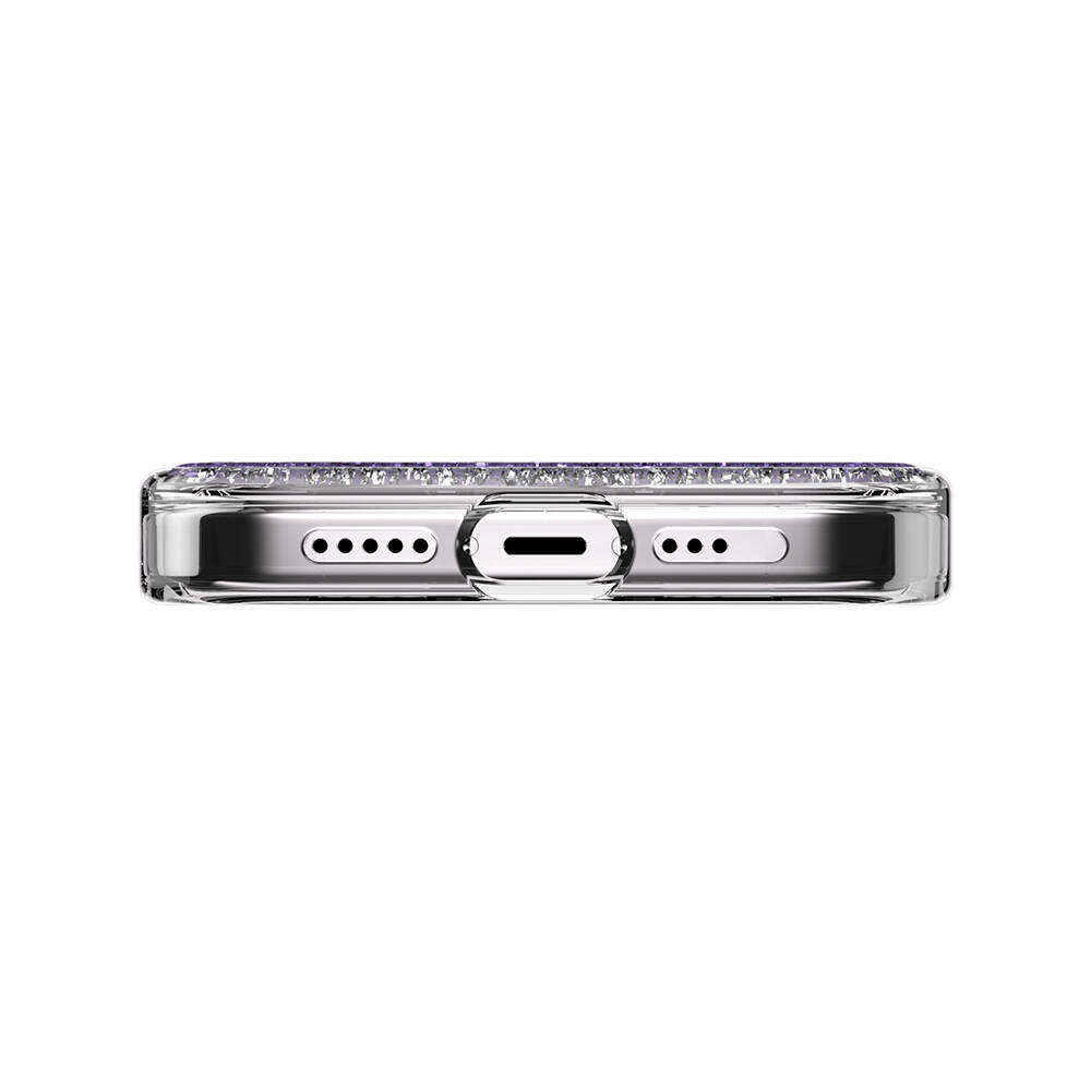 Apple iPhone 15 Pro Uyumlu Kılıf Magsafe Şarj Özellikli Parlayan Simli Şeffaf Lisanslı Switcheasy Starfield-M Kapak - 5