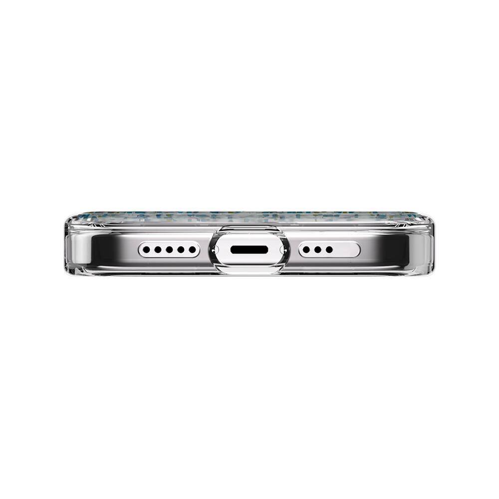 Apple iPhone 15 Pro Uyumlu Kılıf Magsafe Şarj Özellikli Parlayan Simli Şeffaf Lisanslı Switcheasy Starfield-M Kapak - 6