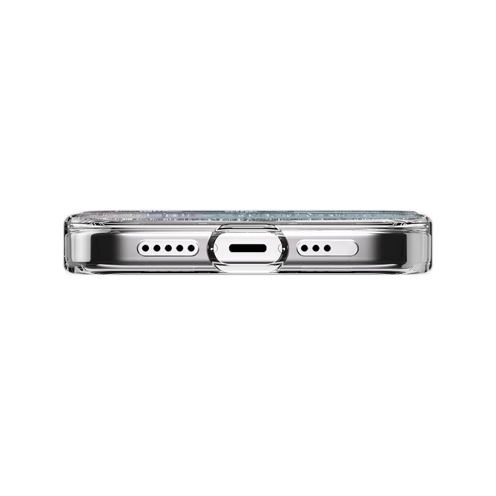 Apple iPhone 15 Pro Uyumlu Kılıf Magsafe Şarj Özellikli Parlayan Simli Şeffaf Lisanslı Switcheasy Starfield-M Kapak - 7