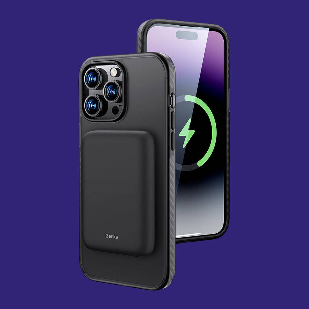 Apple iPhone 14 Pro Max Uyumlu Kılıf Magsafe Şarj Özellikli Mat Arka Yüzey Benks Drop Resistance Kapak - 2