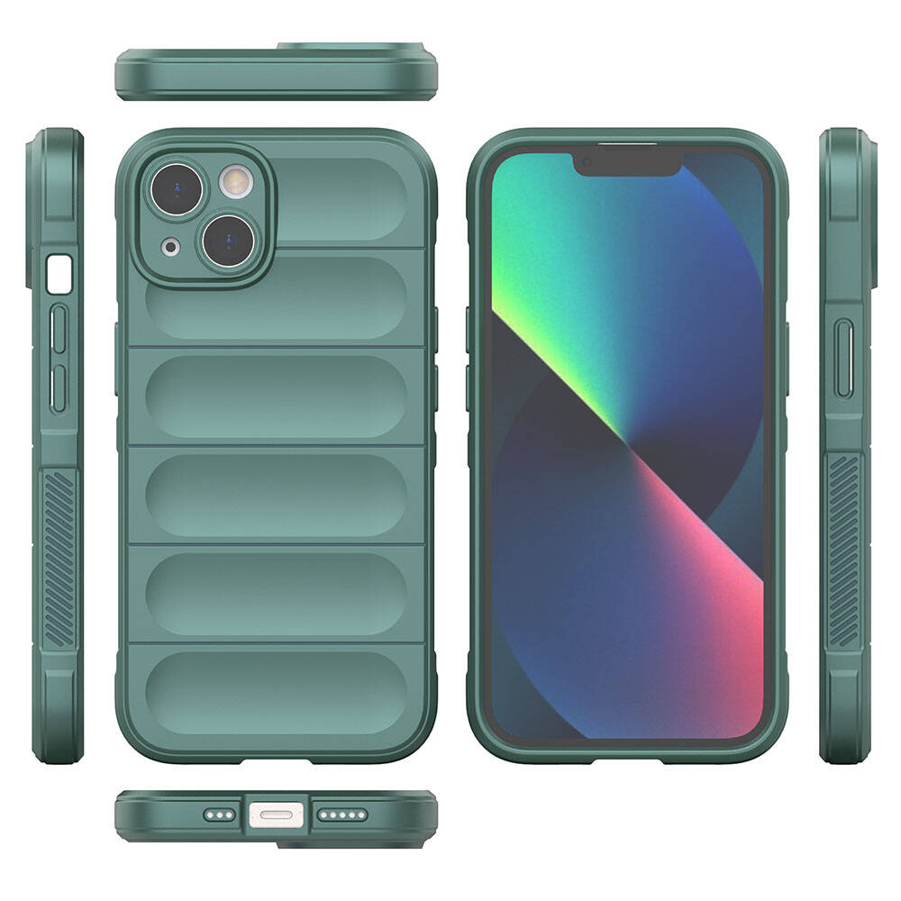 Apple iPhone 13 Uyumlu Kılıf Esnek TPU Oyuklu Arka Yüzey Tasarımlı Zore Etnik Silikon Kapak - 35