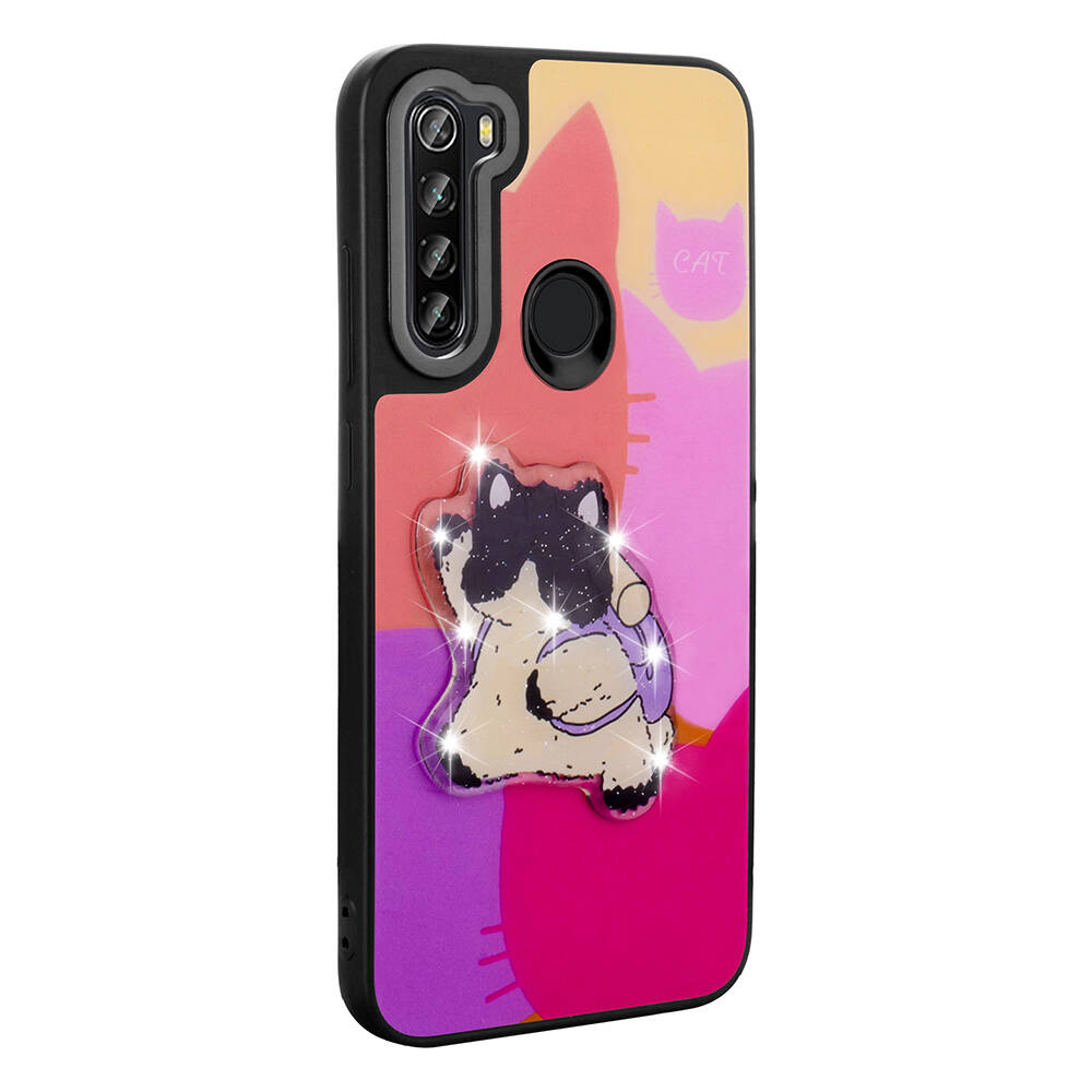 Xiaomi Redmi Note 8 Uyumlu Kılıf Parlayan Kabartmalı İkonik Figürlü Zore Amas Silikon Kapak - 6