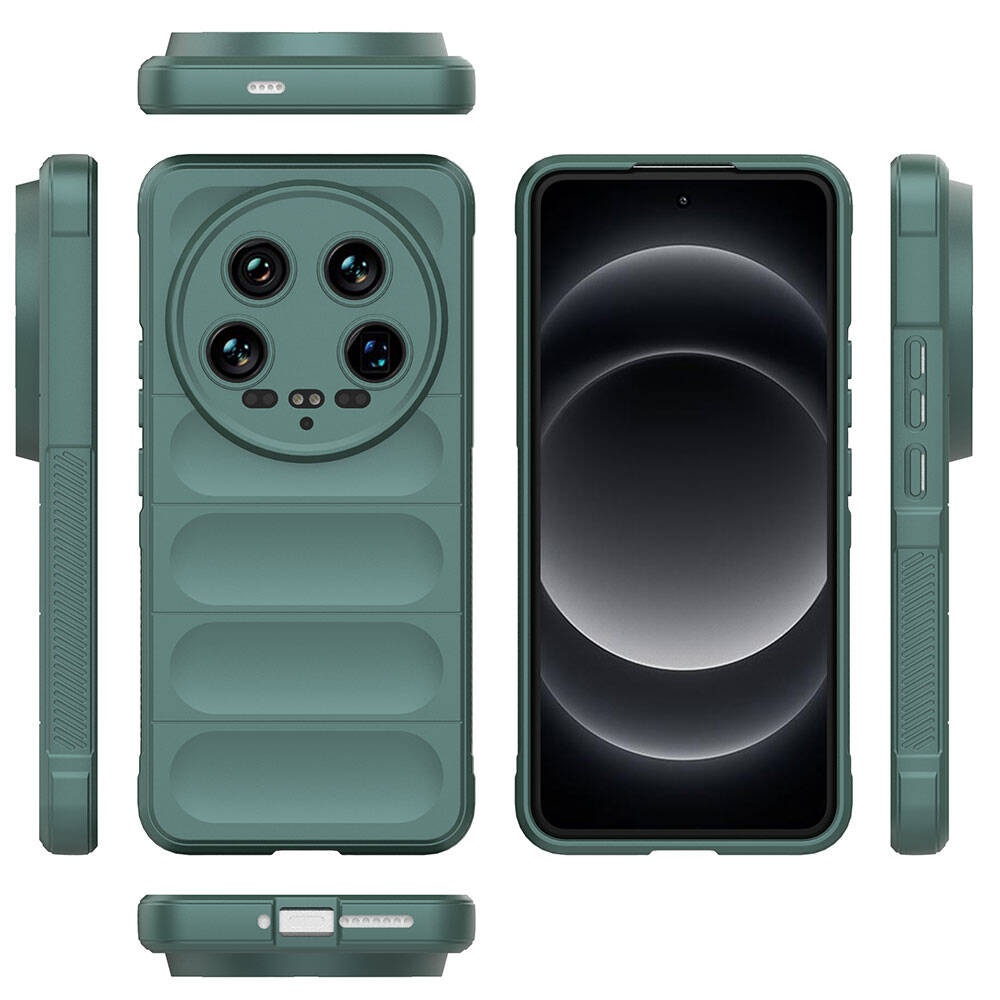 Xiaomi Mi 14 Ultra Uyumlu Kılıf Esnek TPU Oyuklu Arka Yüzey Tasarımlı Zore Etnik Silikon Kapak - 37