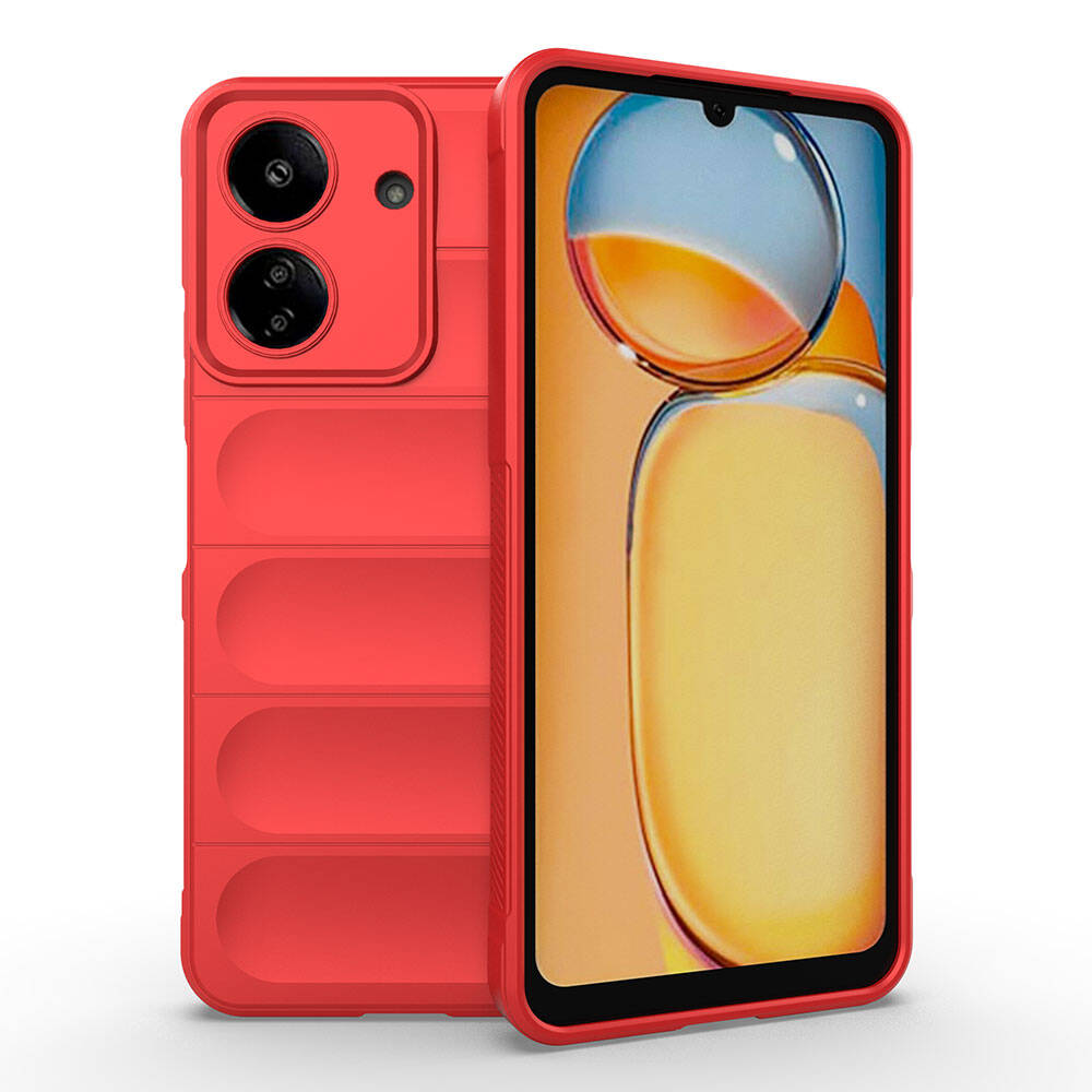 Xiaomi Poco C65 Uyumlu Kılıf Esnek TPU Oyuklu Arka Yüzey Tasarımlı Zore Etnik Silikon Kapak - 1