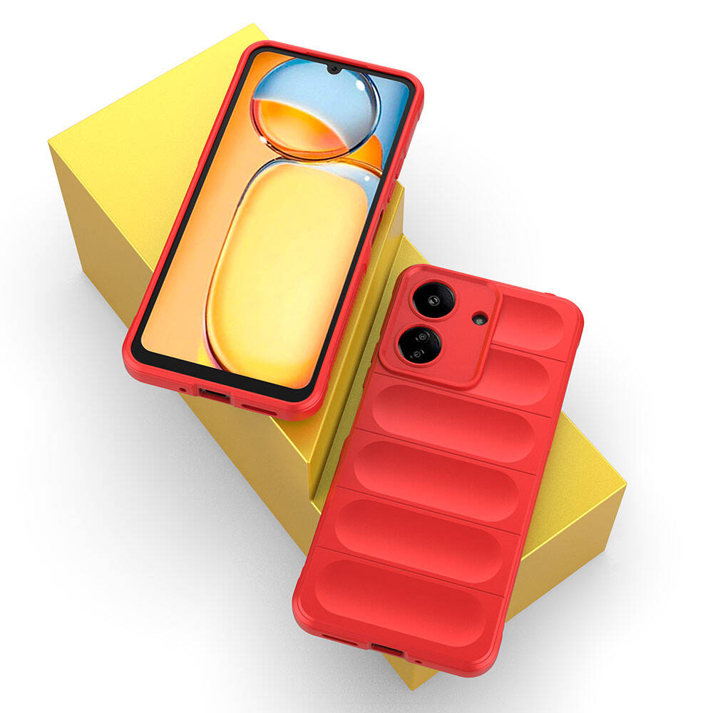 Xiaomi Poco C65 Uyumlu Kılıf Esnek TPU Oyuklu Arka Yüzey Tasarımlı Zore Etnik Silikon Kapak - 17