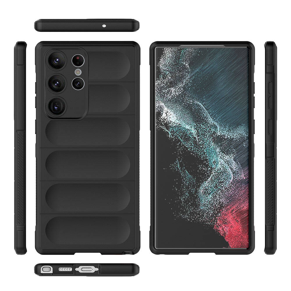 Samsung Galaxy S23 Ultra Uyumlu Kılıf Esnek TPU Oyuklu Arka Yüzey Tasarımlı Zore Etnik Silikon Kapak - 8