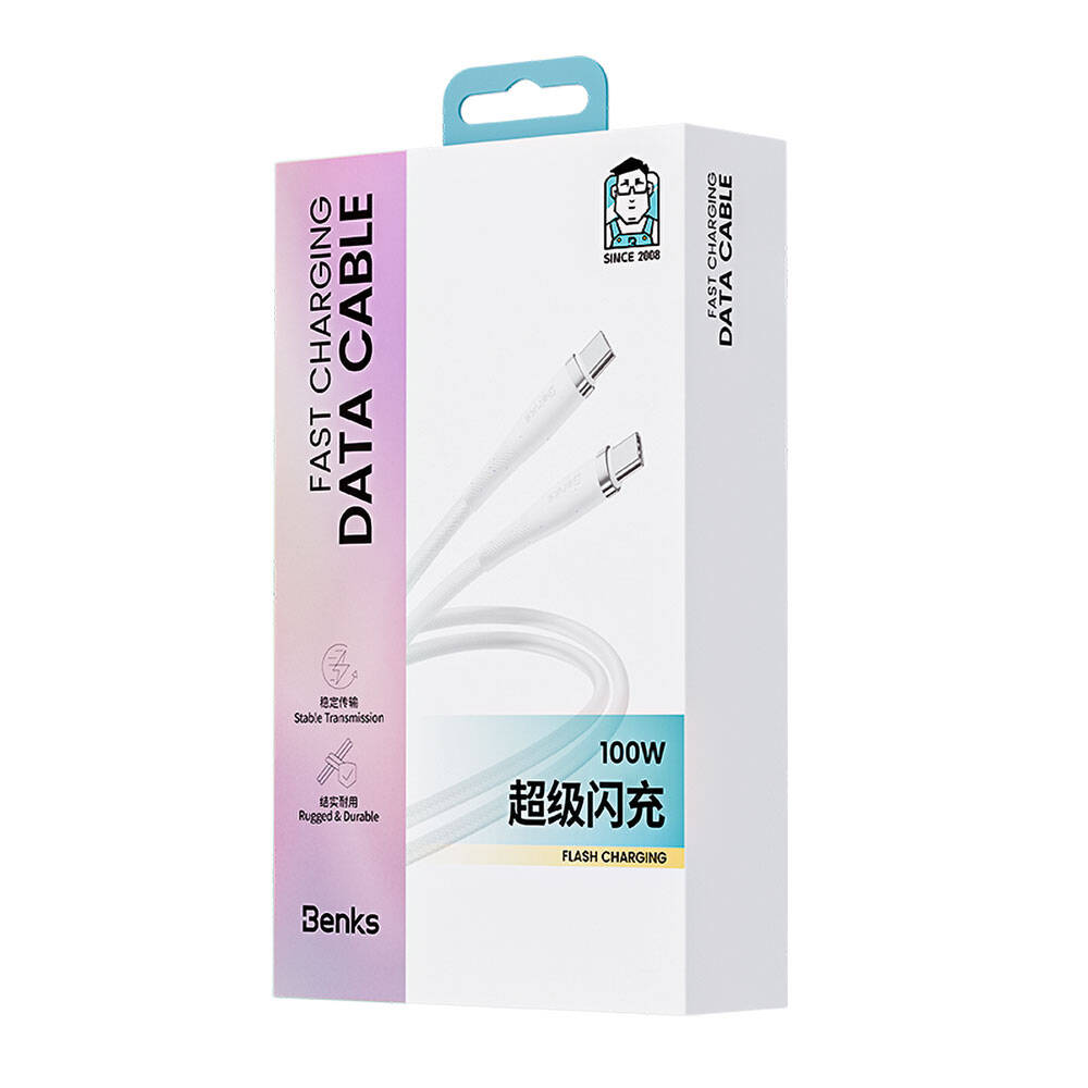 Benks D47 Type-C to Type-C PD 3.0 Örgülü Şarj ve Data Kablosu 100W 1 Metre - 3