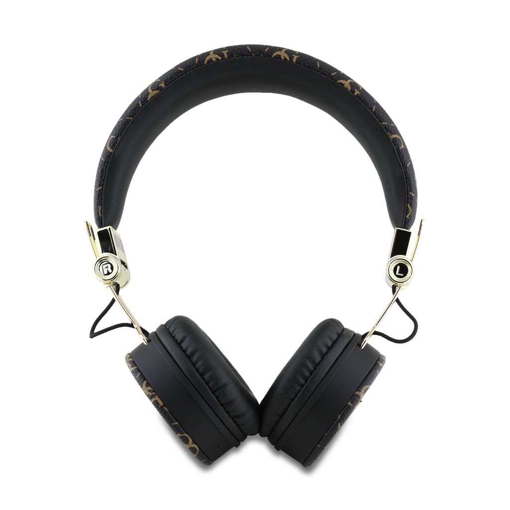 Guess Orjinal Lisanslı PU Desenli Metal Üçgen Logolu Kulak Üstü Bluetooth Kulaklık - 2