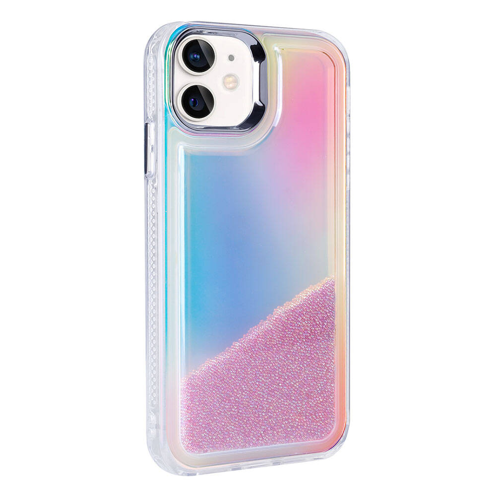 Apple iPhone 12 Uyumlu Kılıf Airbagli Renkli Arka Yüzey Boncuk Tasarımlı Zore Kumul Kapak - 2