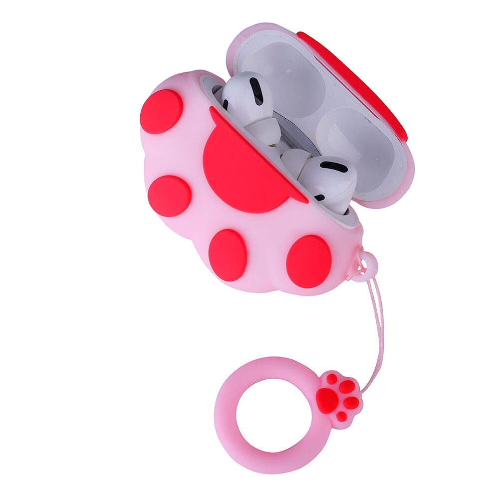 Apple Airpods Pro 2 Uyumlu Zore TPU Kabartma Figürlü İpli Airbag 37 Silikon Kılıf - 1