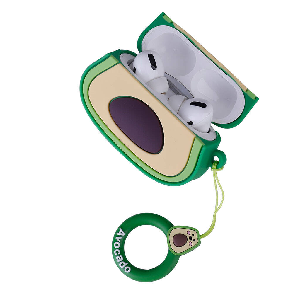 Apple Airpods Pro 2 Uyumlu Zore TPU Kabartma Figürlü İpli Airbag 37 Silikon Kılıf - 2