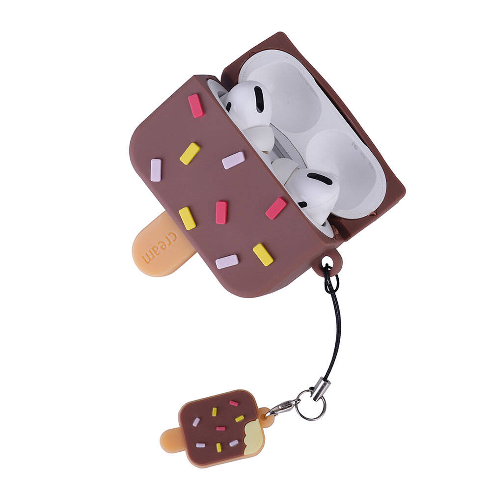 Apple Airpods Pro 2 Uyumlu Zore TPU Kabartma Figürlü İpli Airbag 37 Silikon Kılıf - 4