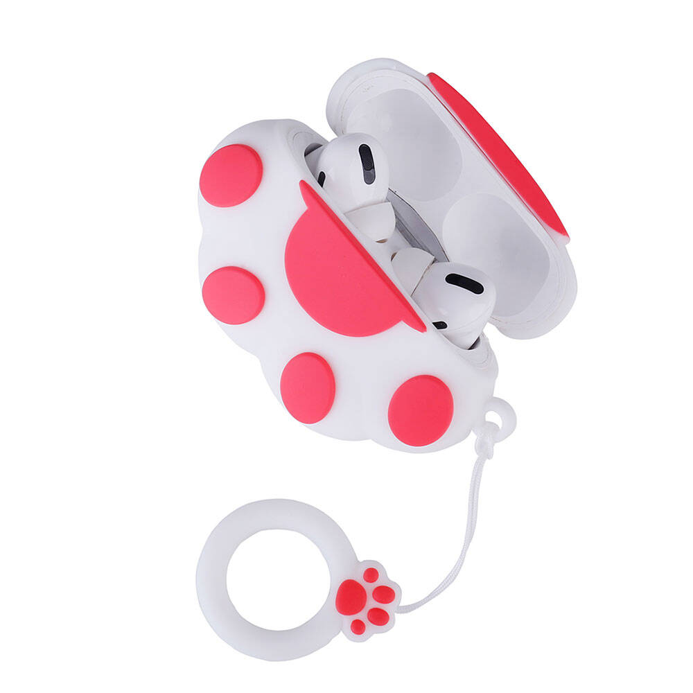 Apple Airpods Pro 2 Uyumlu Zore TPU Kabartma Figürlü İpli Airbag 37 Silikon Kılıf - 5