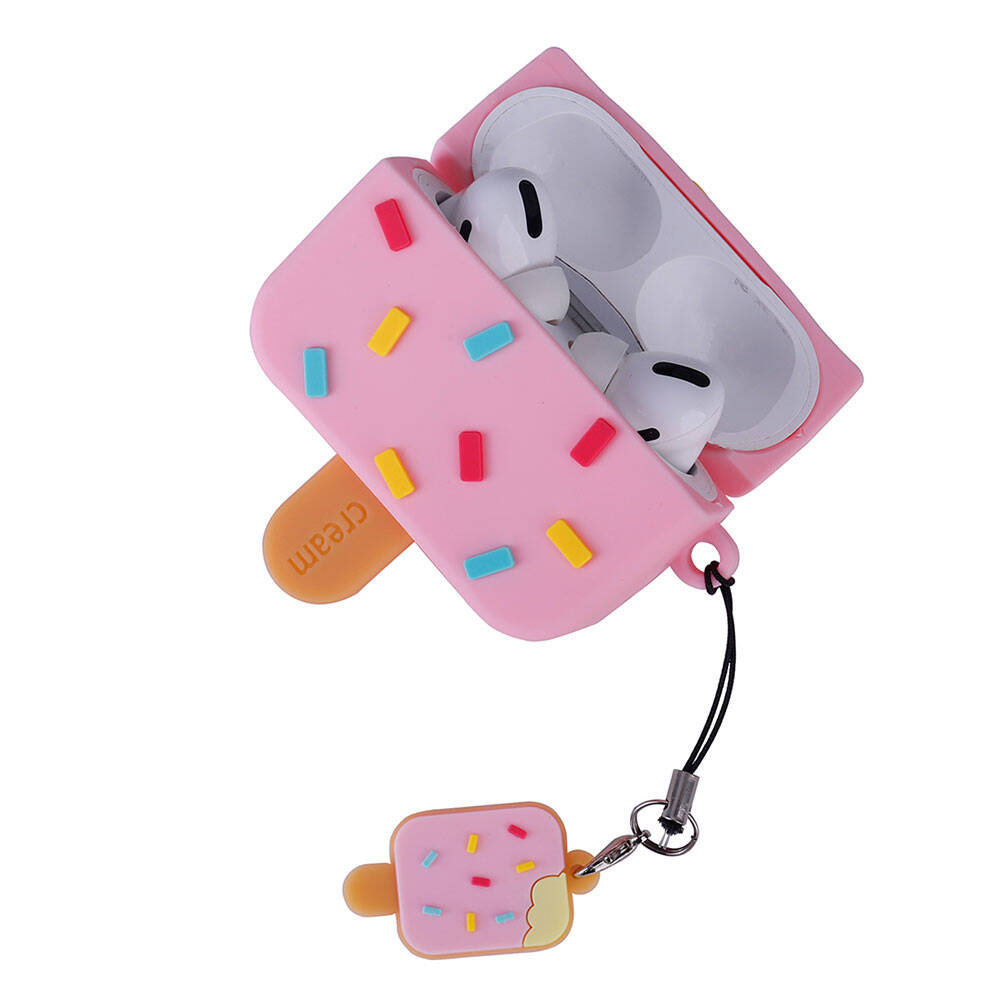 Apple Airpods Pro 2 Uyumlu Zore TPU Kabartma Figürlü İpli Airbag 37 Silikon Kılıf - 6