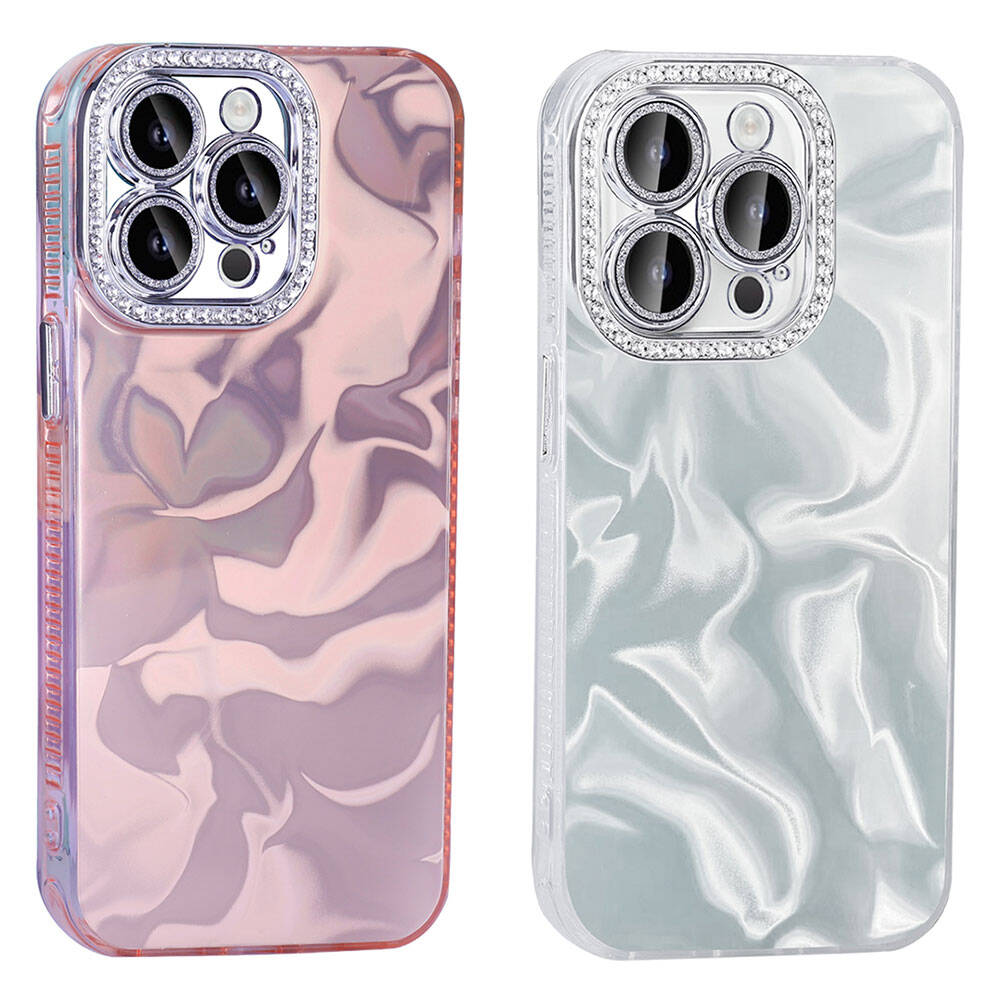 Apple iPhone 14 Pro Uyumlu Kılıf Airbagli Parlak Taş Detay Tasarımlı Zore Esila Kapak - 5