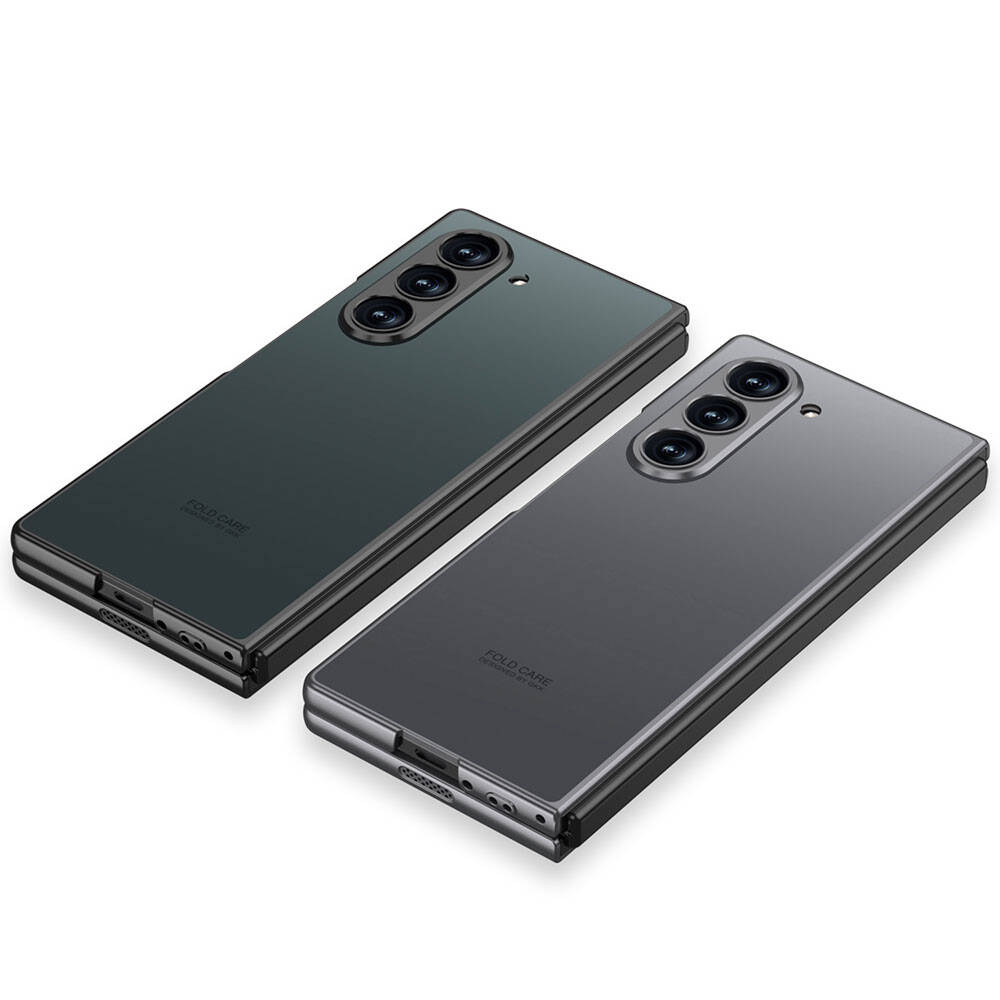 Samsung Galaxy Z Fold 6 Uyumlu Kılıf Titanyum Metal Tasarımlı Zore Kıpta Caz Kapak - 4