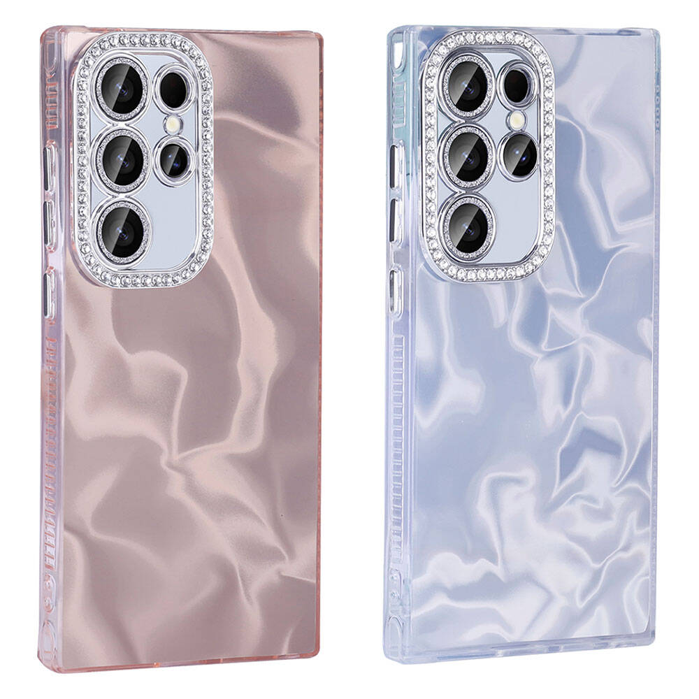 Samsung Galaxy S24 Ultra Uyumlu Kılıf Airbagli Parlak Taş Detay Tasarımlı Zore Esila Kapak - 5