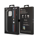 Apple iPhone 14 Pro Max Uyumlu Kılıf BMW PU Deri 3 Renkli Çizgili Örgü Dizayn Kapak - 1