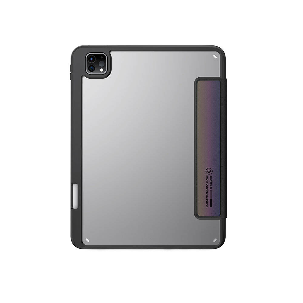Apple iPad Pro 11 Uyumlu 2024 Kılıf SkinArma Holografik Tasarımlı Arkası Şeffaf Çıkarılabilir Magnetik Kira Kobai Kılıf - 3