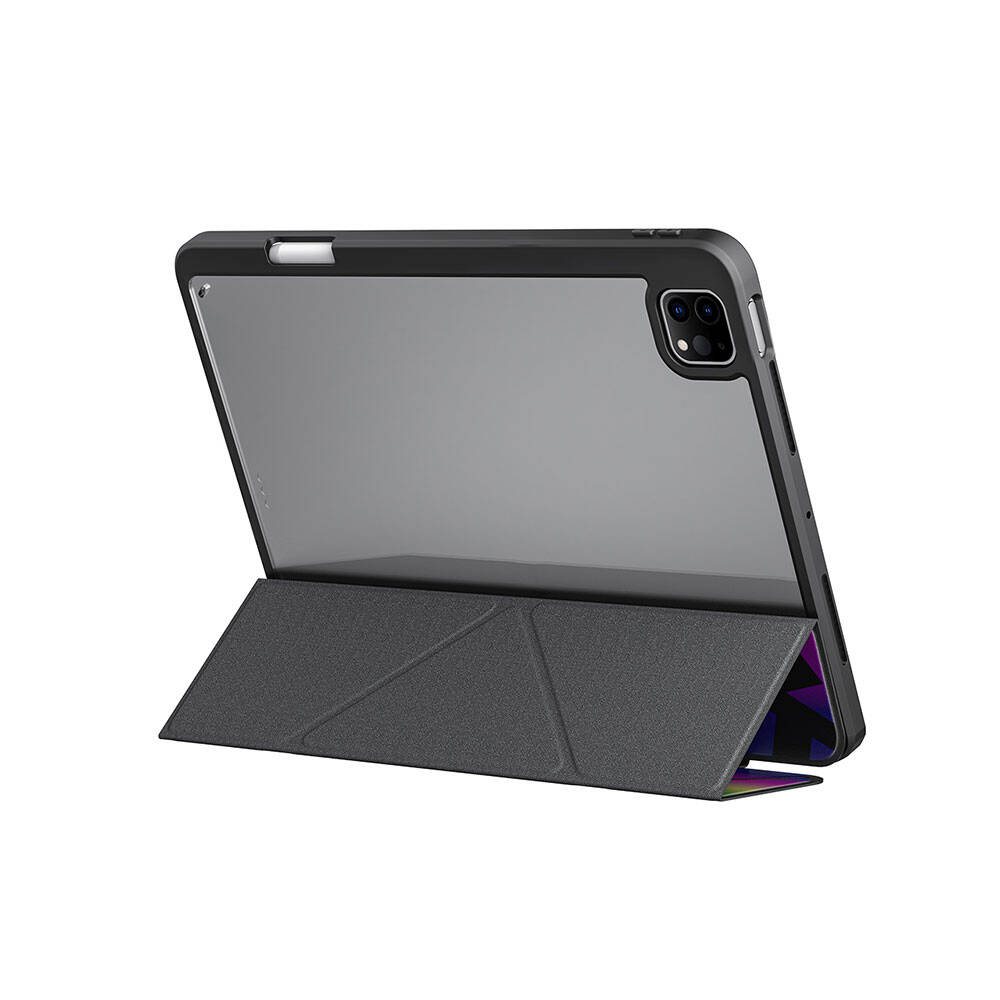 Apple iPad Pro 11 Uyumlu 2024 Kılıf SkinArma Holografik Tasarımlı Arkası Şeffaf Çıkarılabilir Magnetik Kira Kobai Kılıf - 6