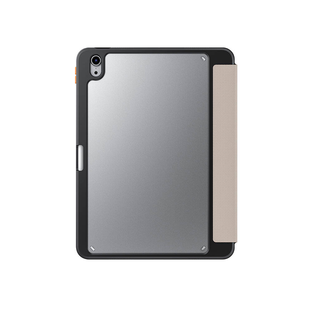 Apple iPad Air 11 2024 Uyumlu Kılıf SkinArma Kabartma Baskı Tasarımlı 360 Tam Koruma Arkası Şeffaf Standlı Gamma Kılıf - 1