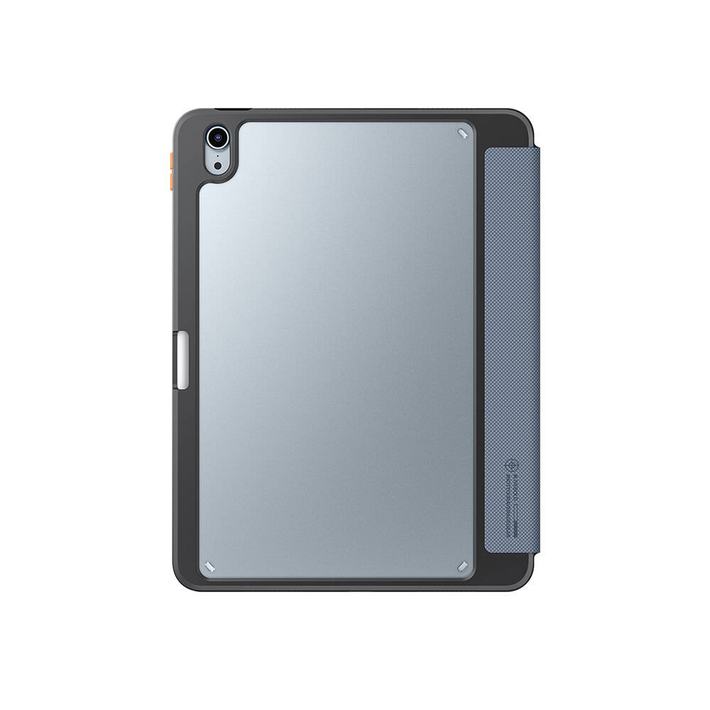 Apple iPad Air 11 2024 Uyumlu Kılıf SkinArma Kabartma Baskı Tasarımlı 360 Tam Koruma Arkası Şeffaf Standlı Gamma Kılıf - 3