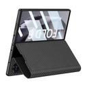 Samsung Galaxy Z Fold 6 Uyumlu Kılıf Karbon Fiber Tasarımlı Magnetik Tokalı Kartlıklı Zore Kıpta Zegna Kapak - 1