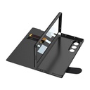 Samsung Galaxy Z Fold 6 Uyumlu Kılıf Karbon Fiber Tasarımlı Magnetik Tokalı Kartlıklı Zore Kıpta Zegna Kapak - 2