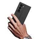 Samsung Galaxy Z Fold 6 Uyumlu Kılıf Karbon Fiber Tasarımlı Magnetik Tokalı Kartlıklı Zore Kıpta Zegna Kapak - 3