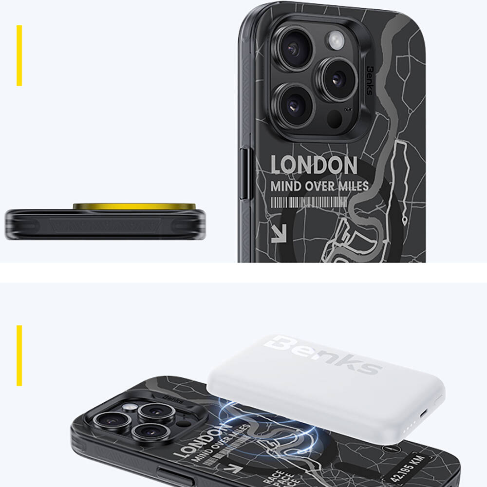 Apple iPhone 14 Pro Max Uyumlu Kılıf Magsafe Şarj Özellikli Benks City Serisi Kapak - 3