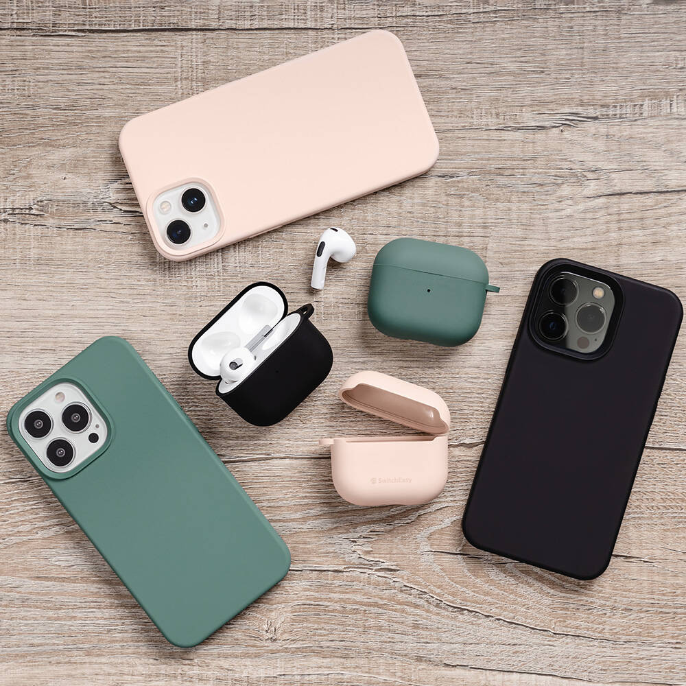 Apple Airpods 3. Nesil Uyumlu Kılıf Yumuşak Dokunuşlu Likit Silikon Tasarımlı Lisanslı Switcheasy Skin Kapak - 26