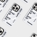 Apple iPhone 14 Pro Uyumlu Kılıf Magsafe Şarj Özellikli Koordinat Yazı Desenli Benks Summit Serisi Kapak - 2