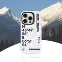 Apple iPhone 14 Pro Uyumlu Kılıf Magsafe Şarj Özellikli Koordinat Yazı Desenli Benks Summit Serisi Kapak - 3