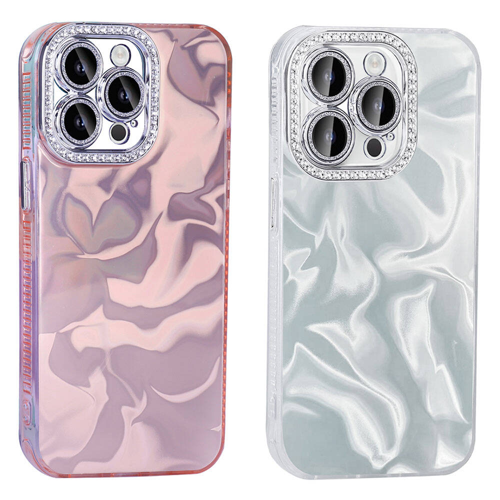 Apple iPhone 15 Pro Max Uyumlu Kılıf Airbagli Parlak Taş Detay Tasarımlı Zore Esila Kapak - 5