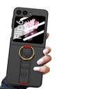 Samsung Galaxy Z Flip 6 Uyumlu Kılıf Kamera Korumalı Yüzüklü Karbon Tasarımlı Zore Flip Ring Kıpta Kapak - 2