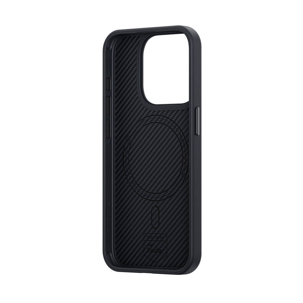 Apple iPhone 14 Pro Max Uyumlu Kılıf Karbon Fiber Magsafe Şarj Özellikli Benks Hybrid ArmorPro 600D Kevlar Kapak - 2