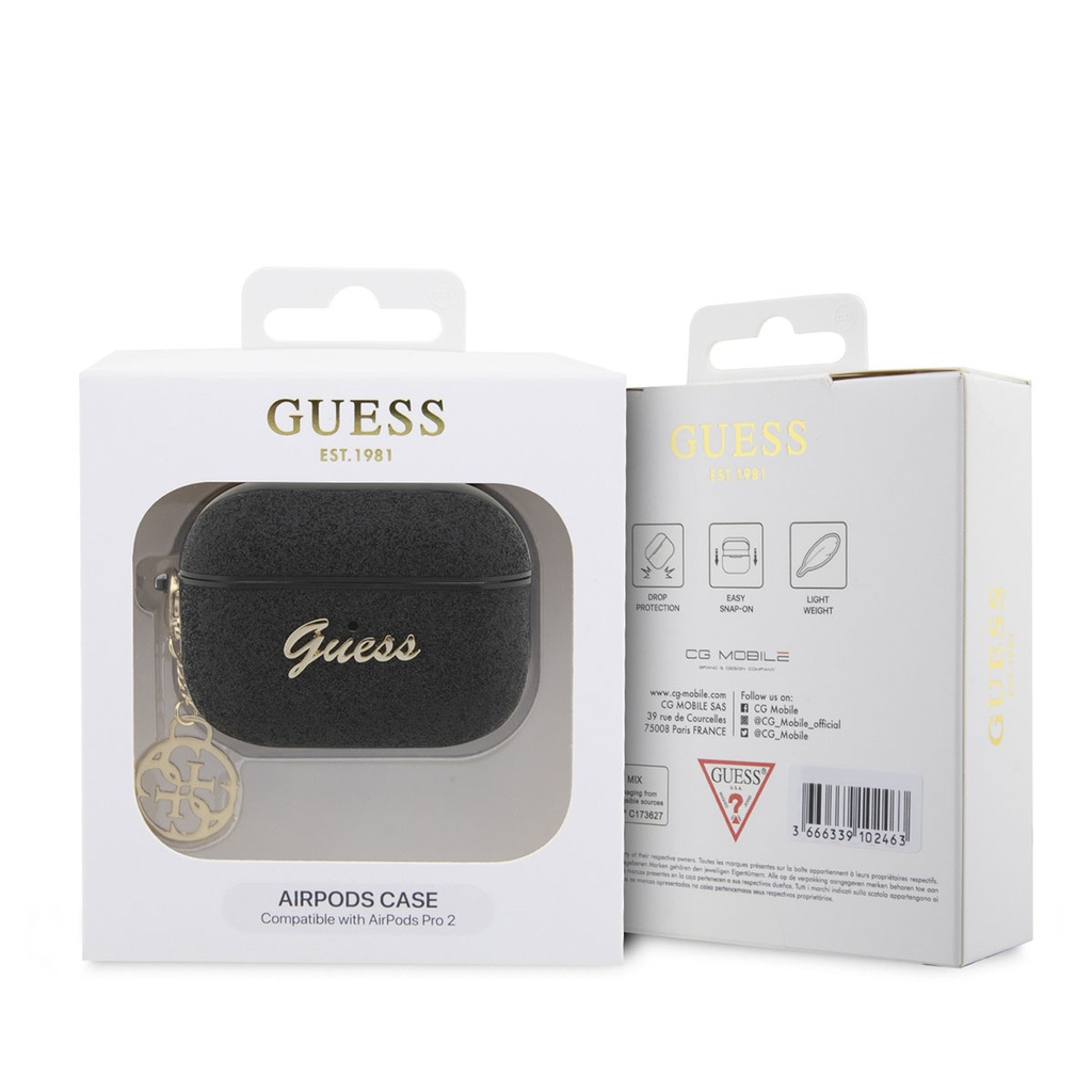 Apple Airpods Pro 2 Uyumlu Kılıf GUESS Glitter 4G Charm Kapak - 2