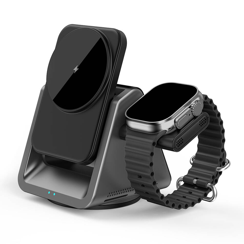 Wiwu Wi-W018 Coolpad Serisi 3in1 Kablosuz Şarj Standı - 2